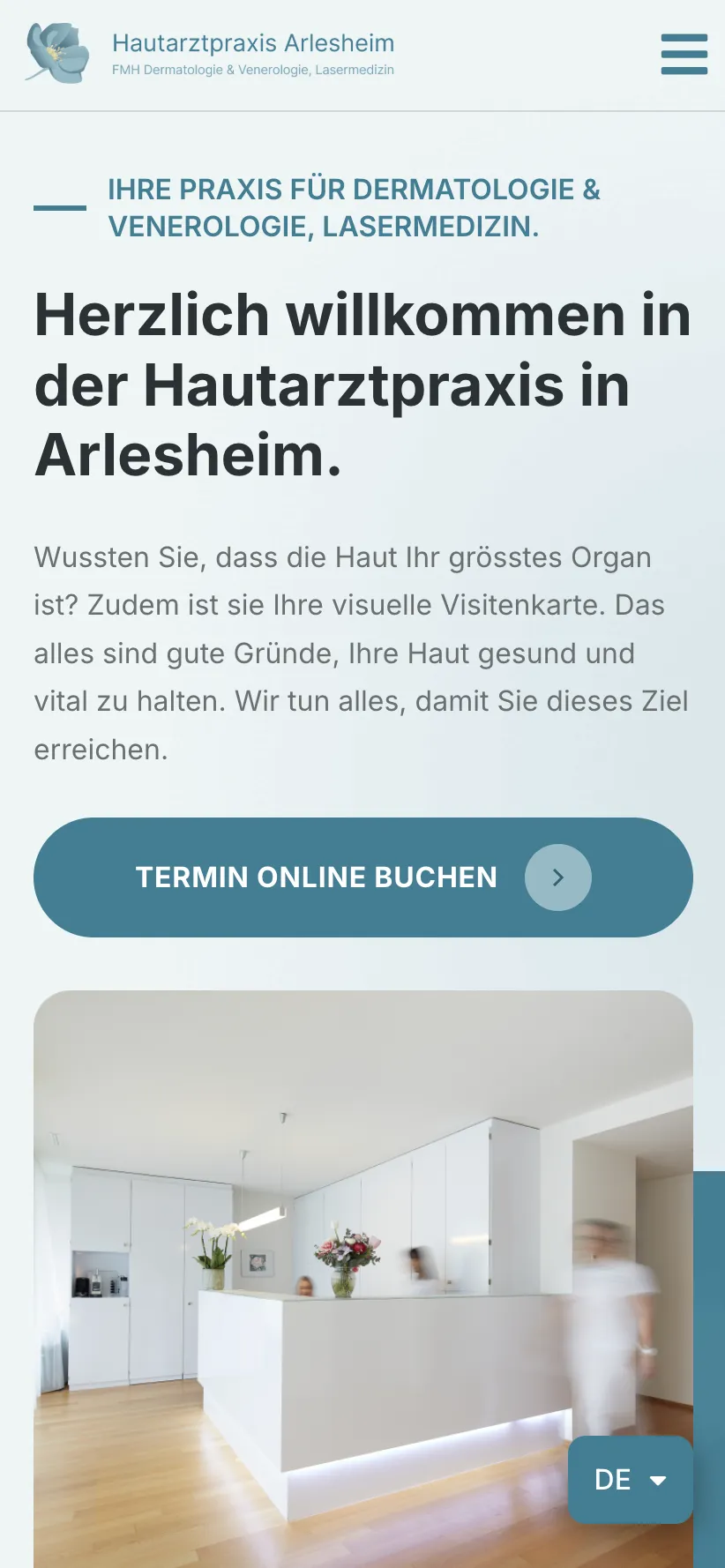 Mobile Ansicht Praxis
