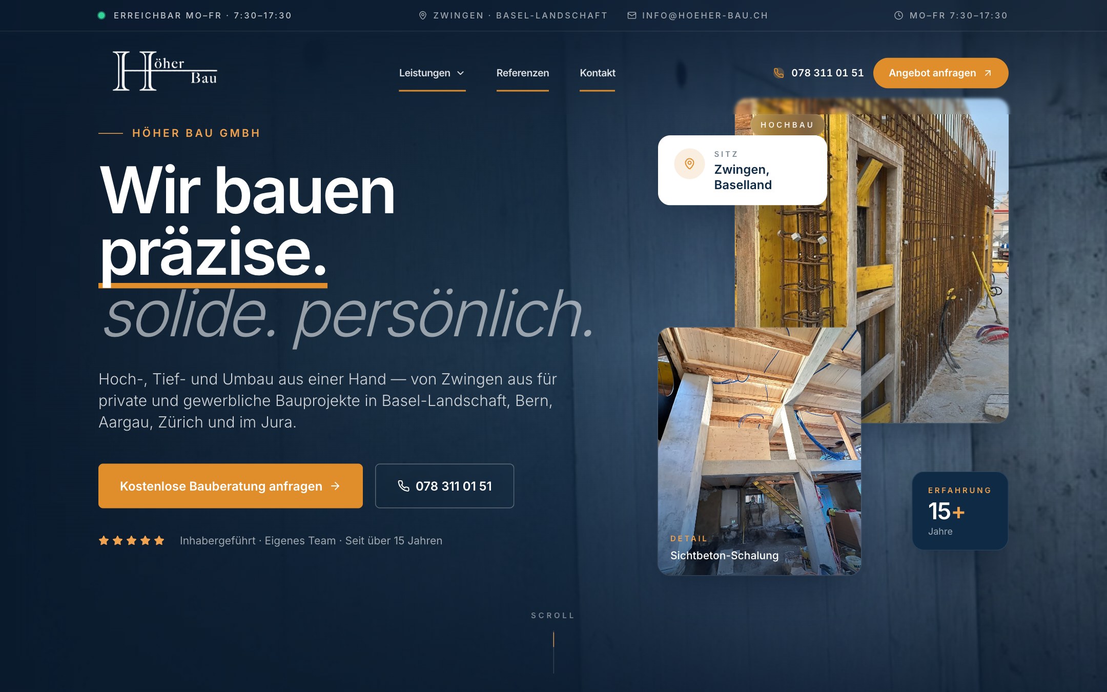 Höher Bau – neue Website