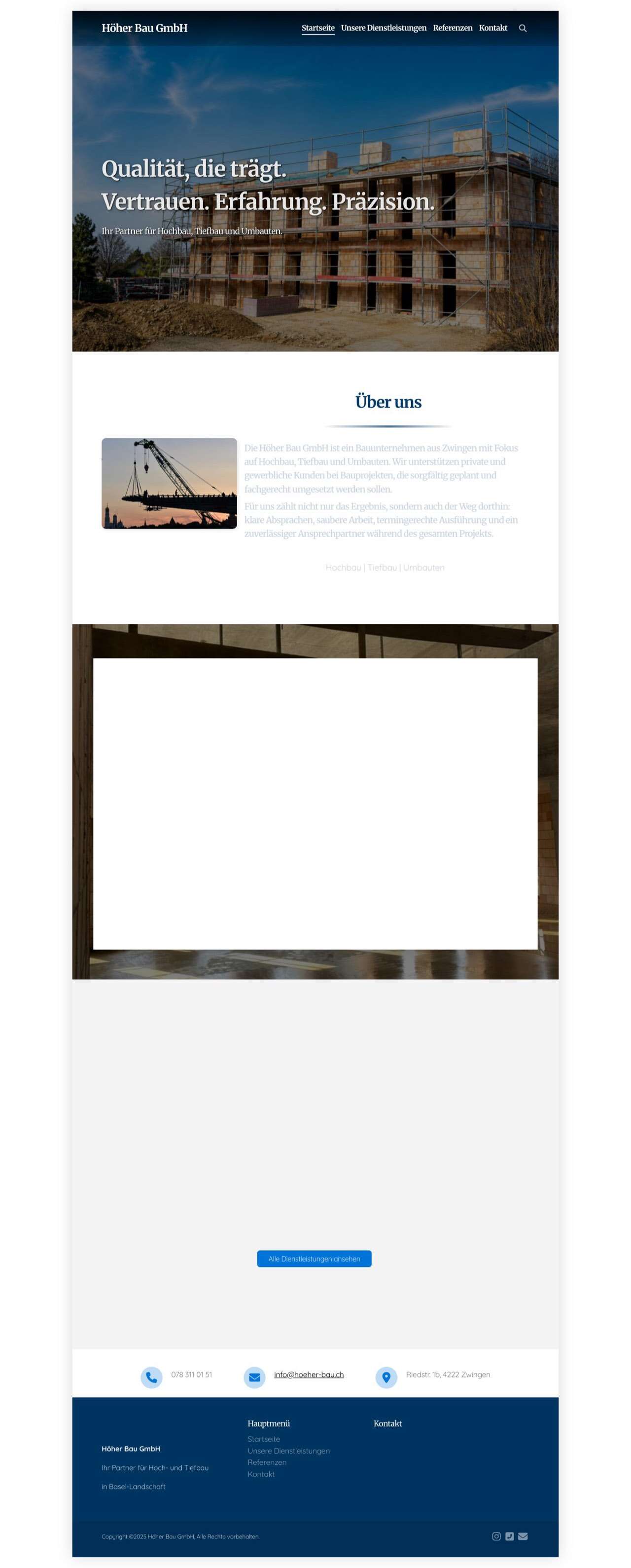 Alte Höher Bau Webseite