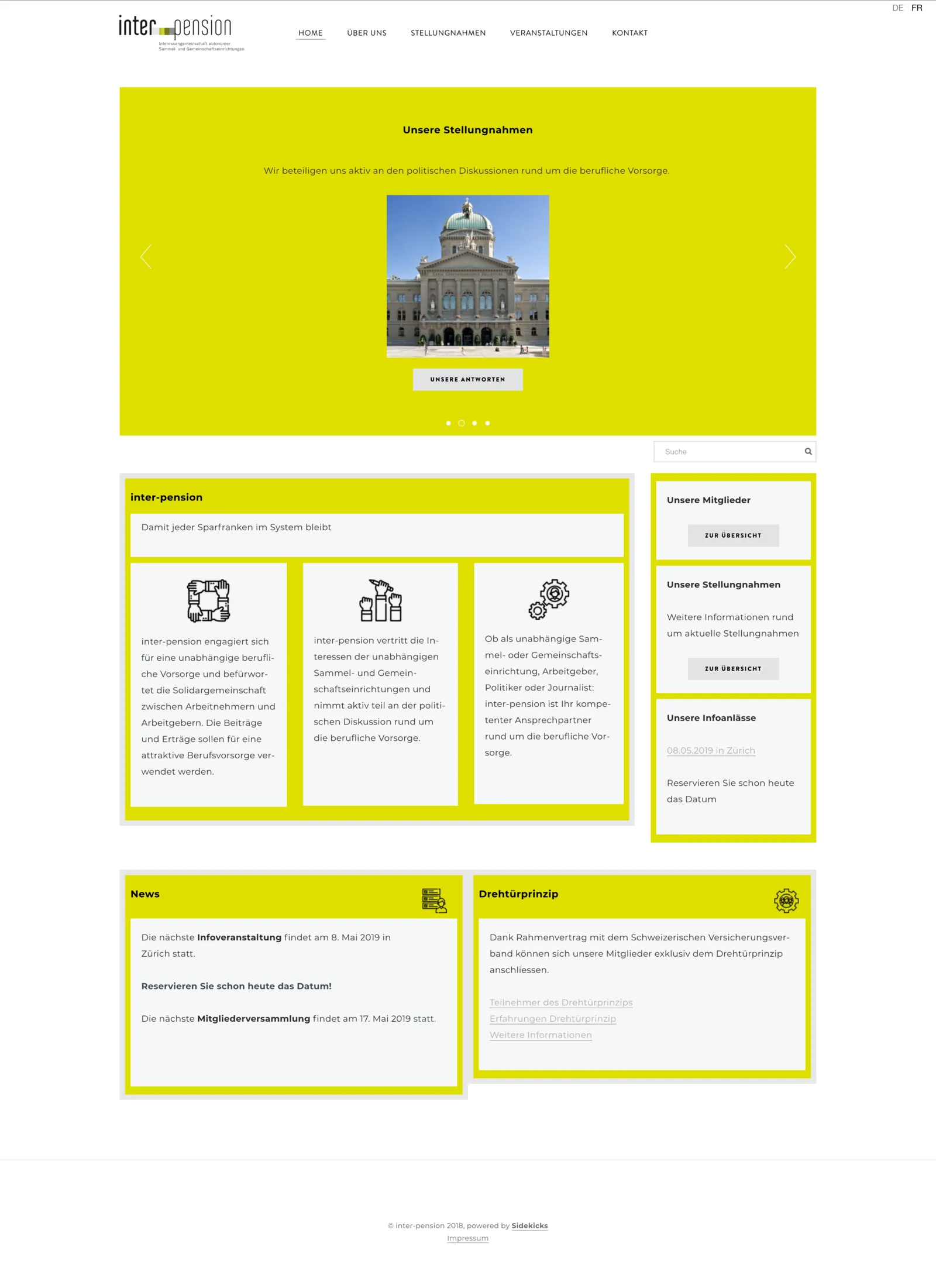 Alte inter-pension Webseite