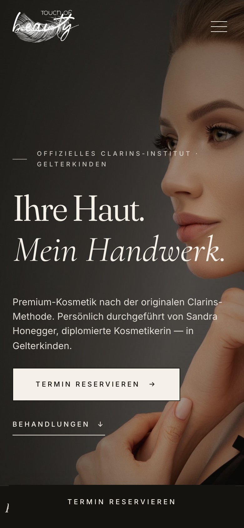 Touch of Beauty – mobile Ansicht