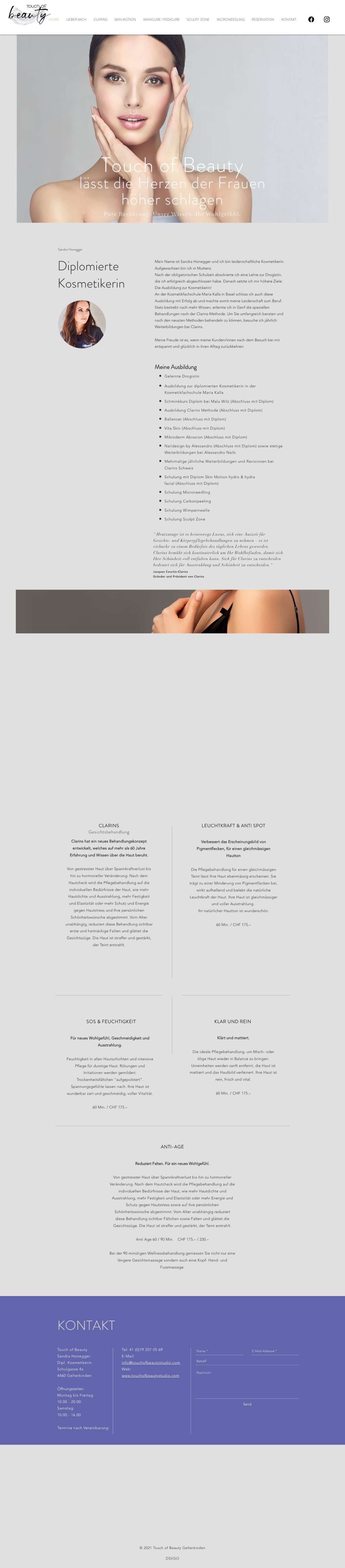 Alte Touch of Beauty Webseite